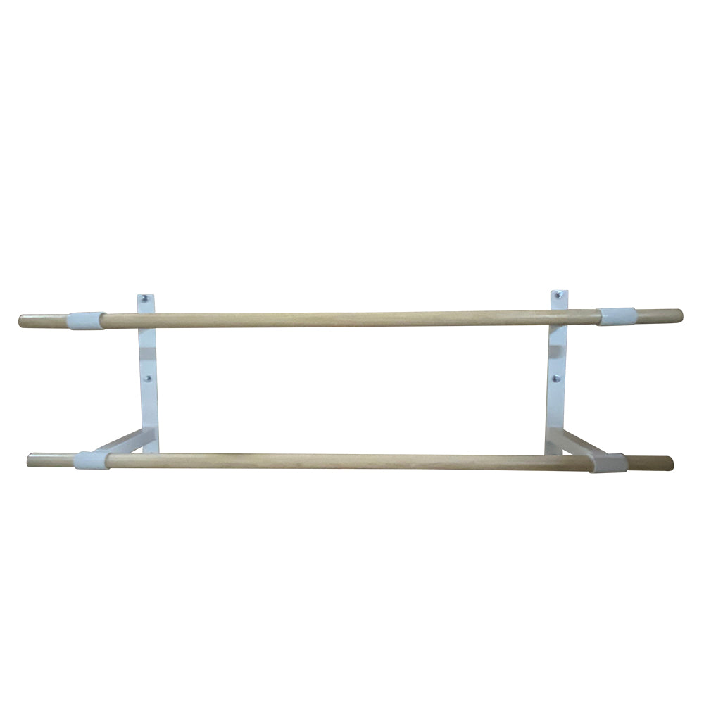 Ballet Bar Single 2 Wood Fixed Height Wall Mounted Barre System 3' Ft to  40' Ft